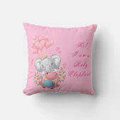 Niedlich rosa Elephant Throw Kissen (Vorderseite)