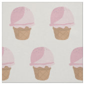 Niedlich rosa Erdbeere Ice Creme Cone Muster Stoff (Muster)