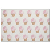 Niedlich rosa Erdbeere Ice Creme Cone Muster Stoff (Fat Quarter (45,7 x 55,9 cm))