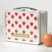 Niedlich rosa Erdbeerlunch Box Metall Brotdose (Beispiel)