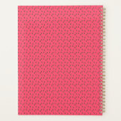 Niedlich rosa Erdbeermuster Monatszeitschrift & Wo Planer (Rückseite)