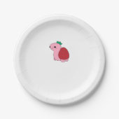 Niedlich-rosa Erdbeerschildkröte Classic T-Shi Pappteller (Vorderseite)