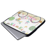 Niedlich rosa Fahrrad Laptopschutzhülle (Vorne Knopf)