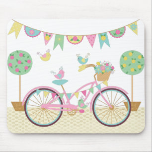 Niedlich rosa Fahrrad Mousepad