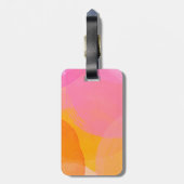 Niedlich rosa Farbe benutzerdefinierte Skriptmonog Gepäckanhänger (Rückseite vertikal)