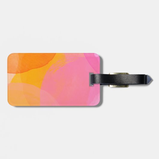 Niedlich rosa Farbe benutzerdefinierte Skriptmonog Gepäckanhänger (Rückseite horizontal)