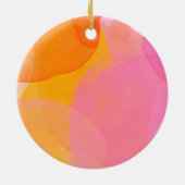 Niedlich rosa Farbe benutzerdefinierte Skriptmonog Keramik Ornament (Hinten)