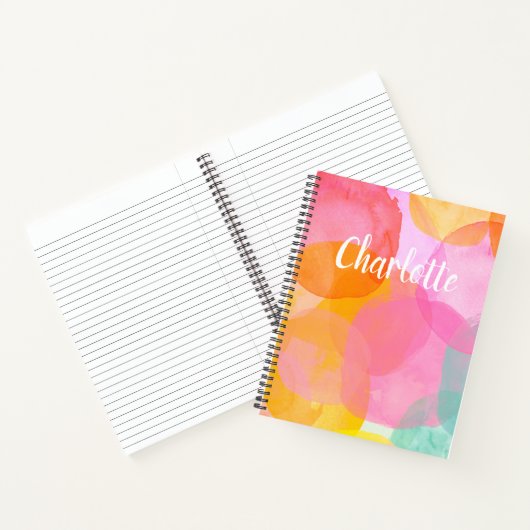 Niedlich rosa Farbe benutzerdefinierte Skriptmonog Notizblock (Innenseite)