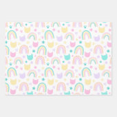 Niedlich rosa farbenfrohe Kitten Cat Lover Pattern Geschenkpapier Set (Vorderseite 2)
