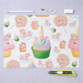 Niedlich rosa Farbige Kinder Cupcake Unicorn Muste Seidenpapier (Handwerk)