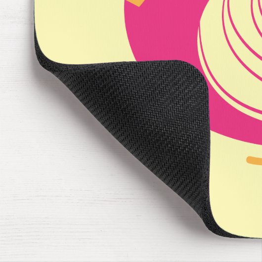 Niedlich rosa, farbige, raue Vögel Mousepad (Ecke)