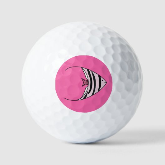 Niedlich rosa Fische Golfball (Vorderseite)