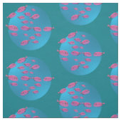 Niedlich rosa Fish Fabric Stoff (Muster)