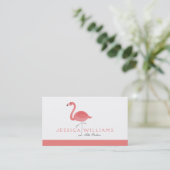 Niedlich-rosa Flamingo-2-Illustration Visitenkarte (Stehend Vorderseite)