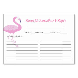 Niedlich rosa Flamingo Brautparty Rezept Karten
