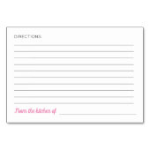 Niedlich rosa Flamingo Brautparty Rezept Karten (Rückseite)