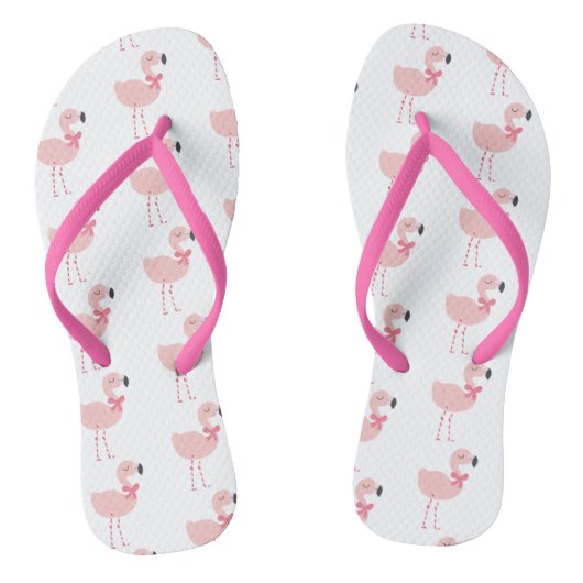 Niedlich rosa Flamingo Cartoon Pattern Badesandalen (Fußbett)