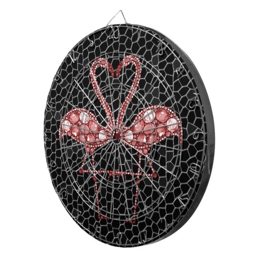 Niedlich rosa Flamingo Dartscheibe (Vorderseite rechts)