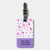niedlich rosa Flamingo Design angepasste Gepäckmar Gepäckanhänger (Vorderseite vertikal)