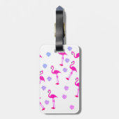 niedlich rosa Flamingo Design angepasste Gepäckmar Gepäckanhänger (Rückseite vertikal)