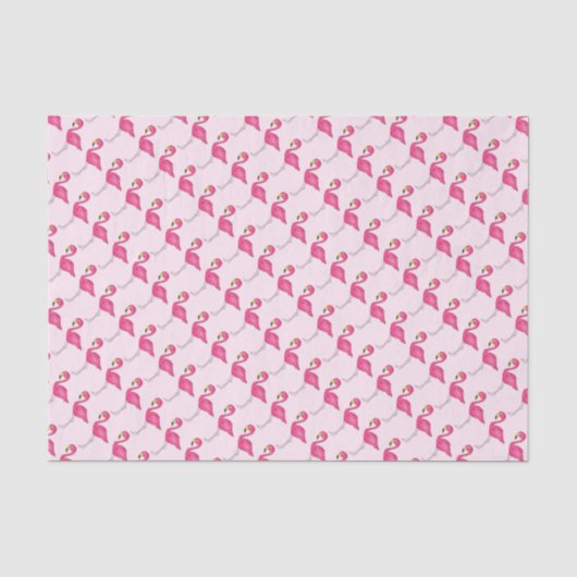 Niedlich rosa Flamingo Flamingos Tissue Paper Seidenpapier (Vorderseite)