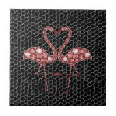 Niedlich rosa Flamingo Fliese (Vorderseite)