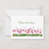 niedlich rosa Flamingo fügen Sie Text hinzu Mitteilungskarte (Vorderseite)