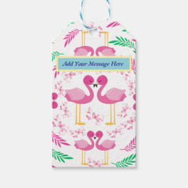 Niedlich rosa Flamingo Geschenkanhänger