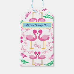 Niedlich rosa Flamingo Geschenkanhänger