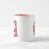 Niedlich rosa Flamingo hinzufügen Namen Hochzeitda Tasse (Zentrum)