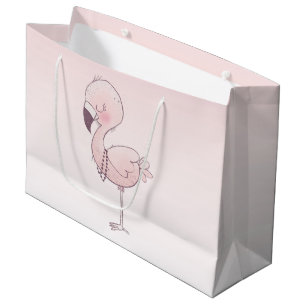Niedlich-rosa-Flamingo-Illustration Große Geschenktüte