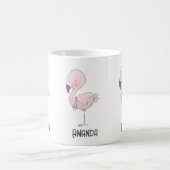 Niedlich-rosa-Flamingo-Illustration Kaffeetasse (Mittel)