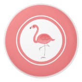 Niedlich-rosa-Flamingo-Illustration Keramikknauf (Vorderseite)