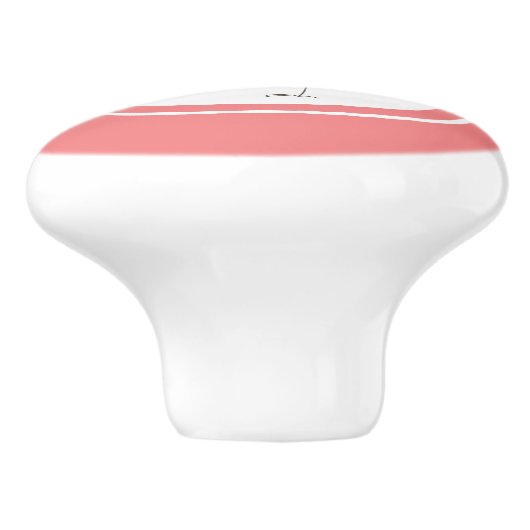 Niedlich-rosa-Flamingo-Illustration Keramikknauf (Seitenansicht)