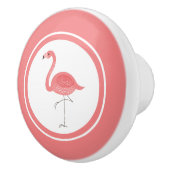 Niedlich-rosa-Flamingo-Illustration Keramikknauf (Rechts)