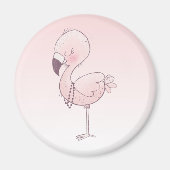 Niedlich-rosa-Flamingo-Illustration Magnet (Vorne)