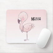 Niedlich-rosa-Flamingo-Illustration Mousepad (Mit Mouse)