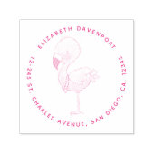 Niedlich-rosa-Flamingo-Illustration Permastempel (Design)