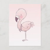 Niedlich-rosa-Flamingo-Illustration Postkarte (Vorderseite)