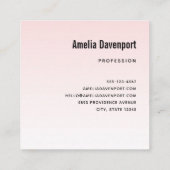 Niedlich-rosa-Flamingo-Illustration Quadratische Visitenkarte (Rückseite)