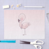 Niedlich-rosa-Flamingo-Illustration Seidenpapier (Handwerk)