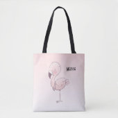 Niedlich-rosa-Flamingo-Illustration Tasche (Vorderseite)