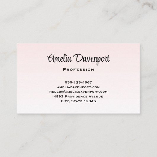 Niedlich-rosa-Flamingo-Illustration Visitenkarte (Rückseite)