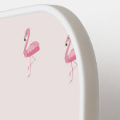 Niedlich rosa Flamingo individuelle Name pink Pickleball Schläger (Linke Seite)