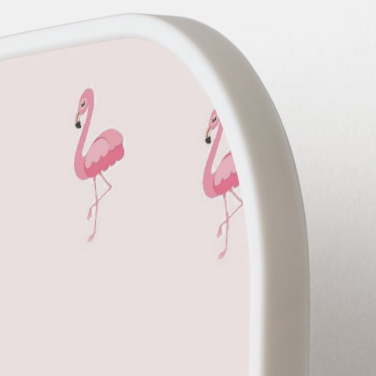 Niedlich rosa Flamingo individuelle Name pink Pickleball Schläger (Linke Seite)