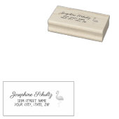 Niedlich-rosa-Flamingo-Label Gummistempel (Stempel)