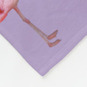 Niedlich rosa Flamingo-Muster Name Rosa und Lila V Fleecedecke (Ecke)