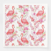 Niedlich rosa Flamingo Muster Party Papierserviett Serviette (Vorderseite)