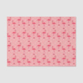 Niedlich-rosa Flamingo-Muster und Dots-Muster Seidenpapier (Vorderseite)