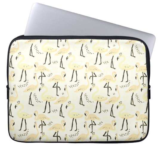 Niedlich rosa Flamingo Notebook-Ärmel Laptopschutzhülle (Vorderseite)